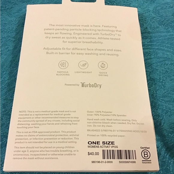 ATHLETA ACTIVATE MASK DUO NIB ONE SZ PINK GREY - Picture 2 of 2